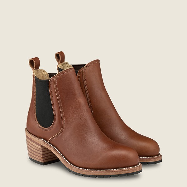 Red Wing Heritage Boots Harriet - Heeled Boundary Læder - Brune - Dame 8591-KXPYD